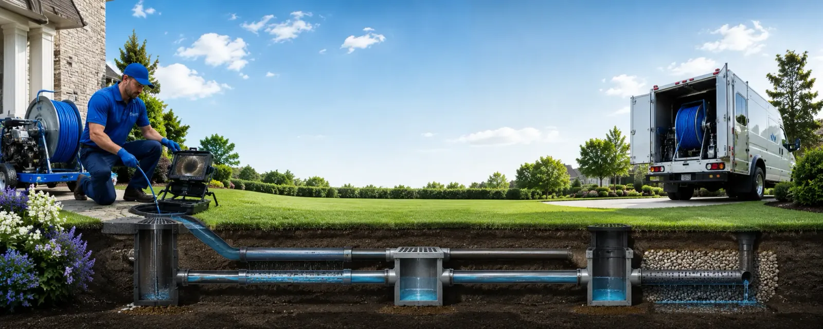Outdoor drain cleaning information for Caruthers, CA